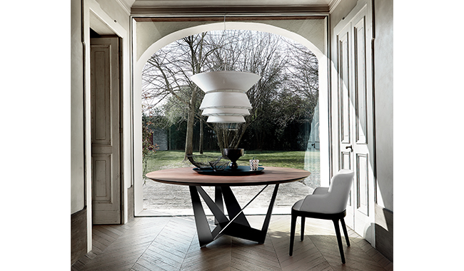 Cattelan Skorpio Wood Dining Table Round