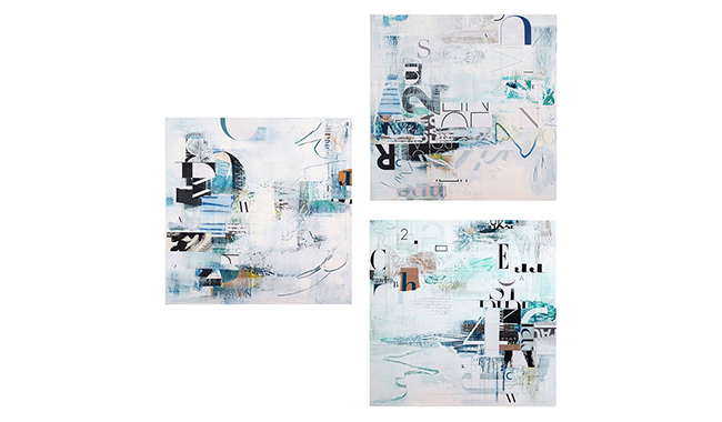 Linda Ann Weber White Impressions With Blue Series 1, 2, 4