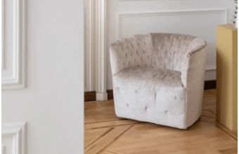Amelie Swivel Lounge Chair Quickship