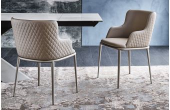 Magda Metal Leg Couture Dining Chair