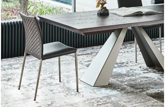 Norma Metal Leg Couture Dining Chair