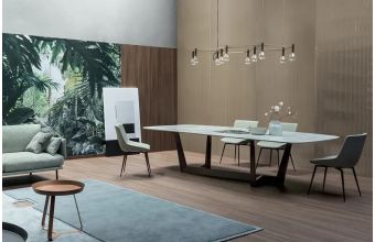 Art Rectangular Rounded Dining Table