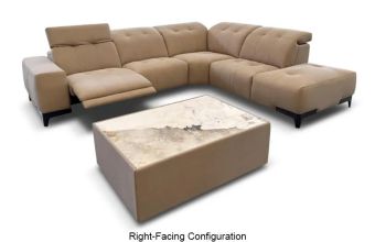 Rosy Recliner Sectional with Peninsula Quickship